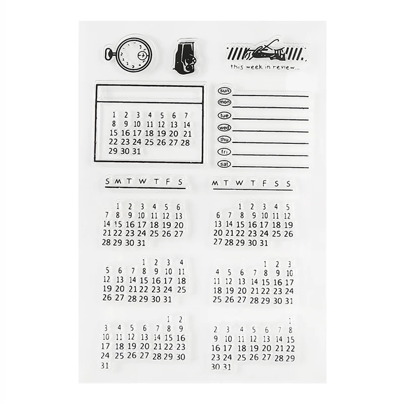 Вечный Календарь Дата прозрачный чистый силикон штамп DIY Скрапбукинг фото украшение для альбома штамп