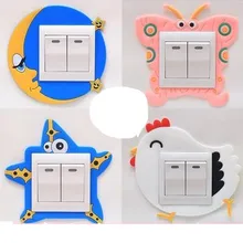 Мультяшные светящиеся наклейки на стену, защитный чехол, креативная настенная лампа для спальни, декоративный набор-125