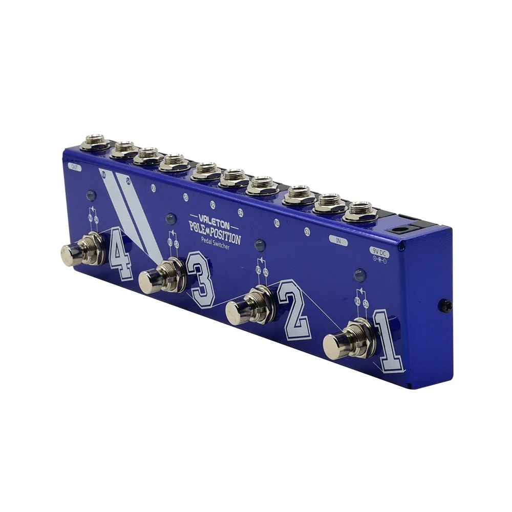 

Valeton Pole Position 4 Loop Pedal Switcher w/h Sheet Metal Casing & Heavy Duty Footswitches VLS-10 Plus Isolated Power Supply