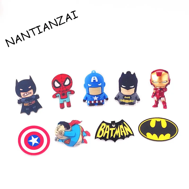 9PCS-Free-Shipping-Harajuku-Kawaii-Super-Hero-Series-Brooch-Pin-Acrylic-Badge-Packback-Clothes-Cartoon-Icon