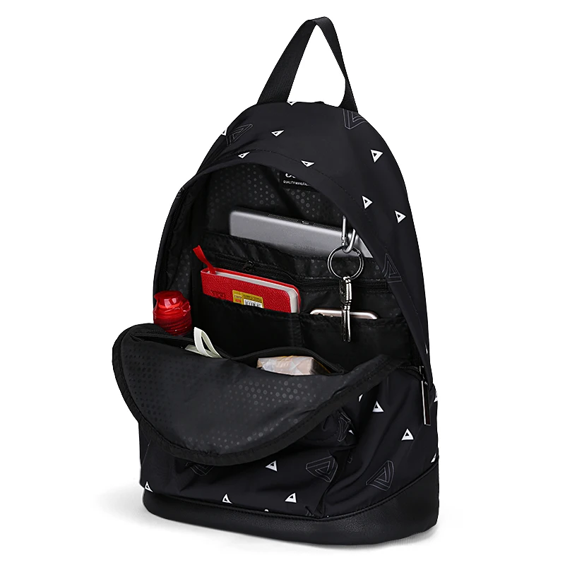Рюкзак BAIDA Женский черный с треугольным принтом|backpack bag|fashion backpacks bagsbackpack female |