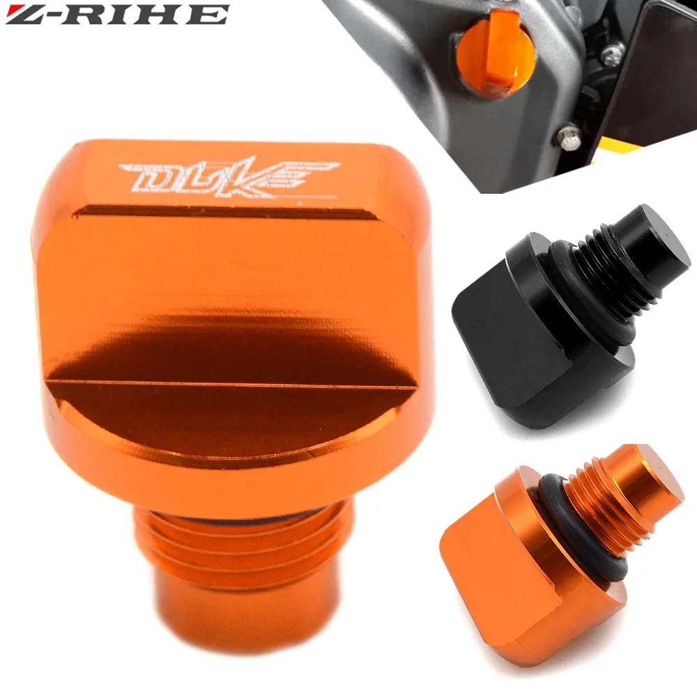 

Orange CNC Motorcycles Engine Oil Filler Cap Plug cup Plate Brake Bracket screw For KTM DUKE 125 200 390 RC200/390 with