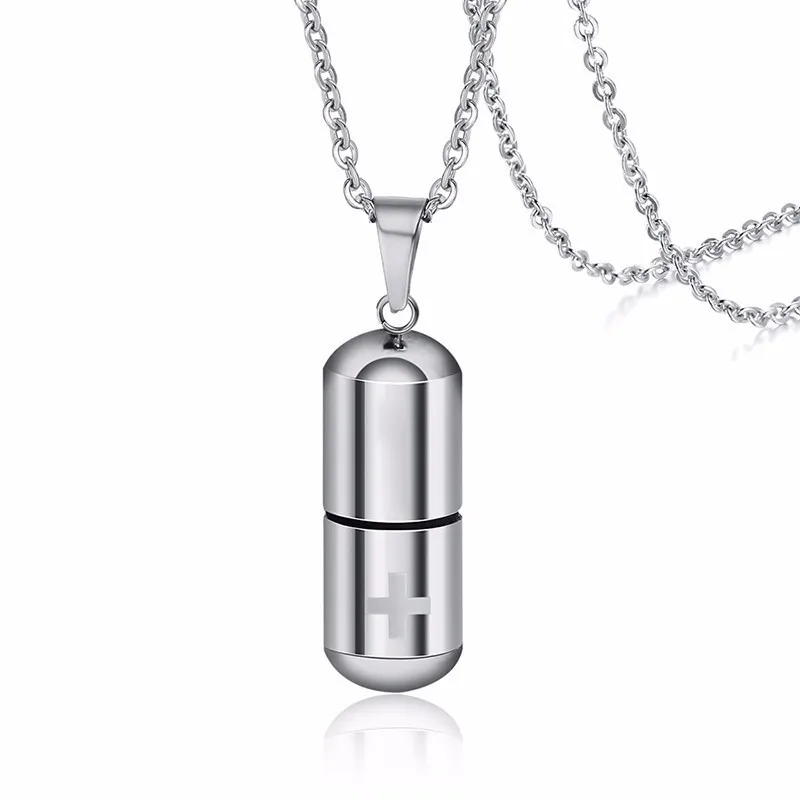 Кулон-капсула из нержавеющей стали, ожерелье для мужчин и женщин, аптекарь Pharm Tech, ювелирные изделия, 20 дюймов - Окраска металла: style5