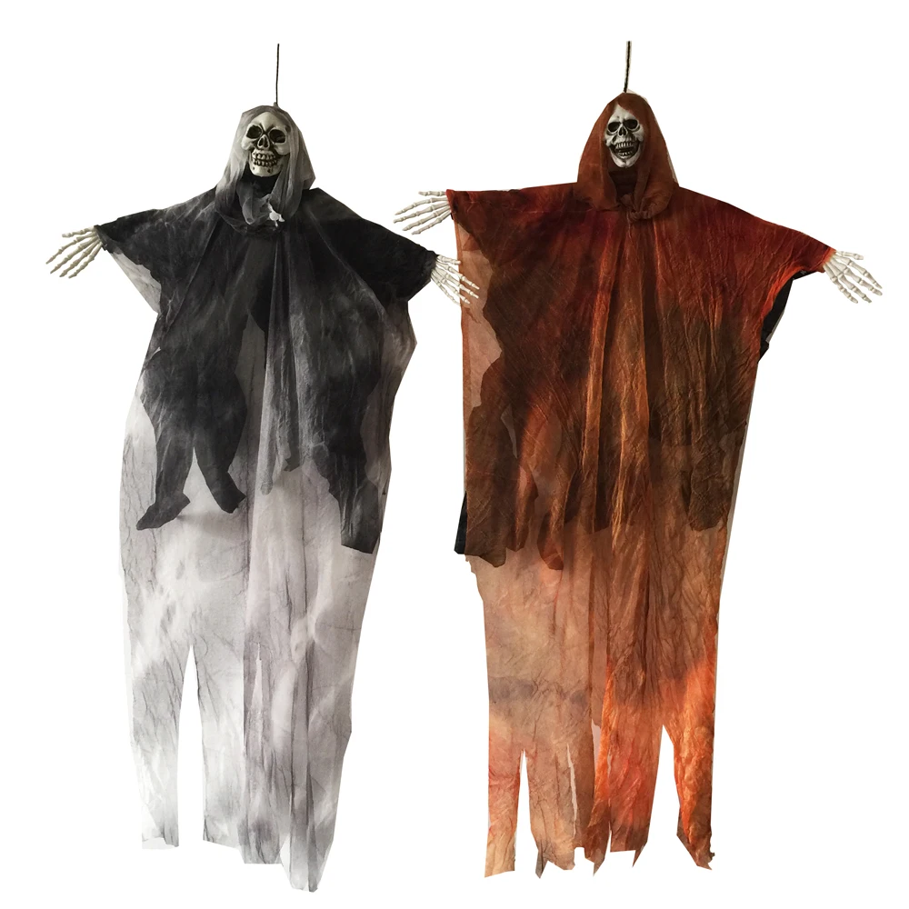 

2 Pieces 31inch 80cm Tall Halloween Hanging Ghost Skeleton Reaper for Halloween Decorations