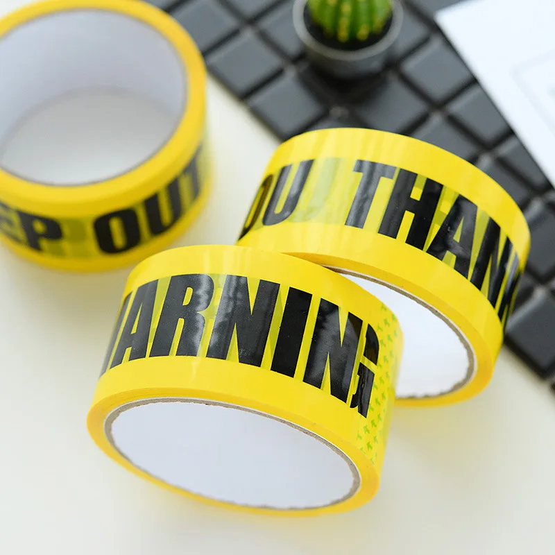 Opp Warning Tapes caution warning tape 1 Roll 48mm*25m Caution Barrier Work Safety Adhesive Tapes DIY Sticker For Mall Store Factory School
