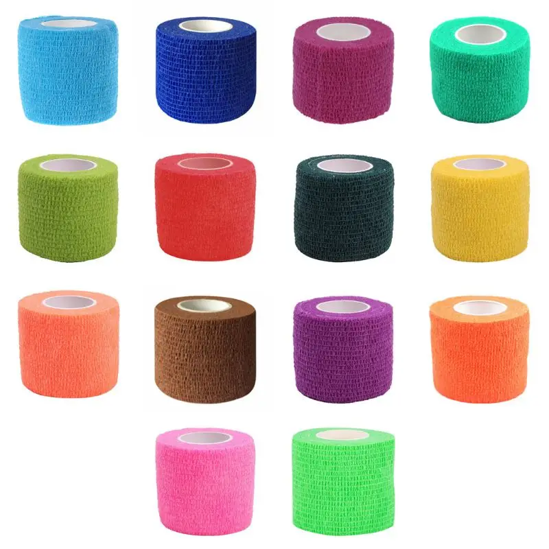 

5cm x 4.5m Self Adhesive Elastic Bandage Medical First Aid Kit Colorful Tape New Tattoo Accessories