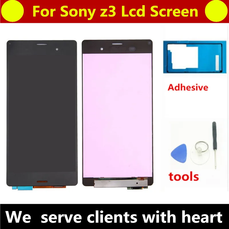 

For SONY Xperia Z3 Screen Original 1920x1080 5.2'' LCD for Sony Z3 Display Touch Screen with Frame D6603 D6633 D6653 L55T Tools