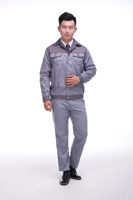 

Unisex Long/Short Sleeves Workshop Clothes Zipper Jacket Engineering Auto Repair Service Work Wear Uniforms Coats Pants Set