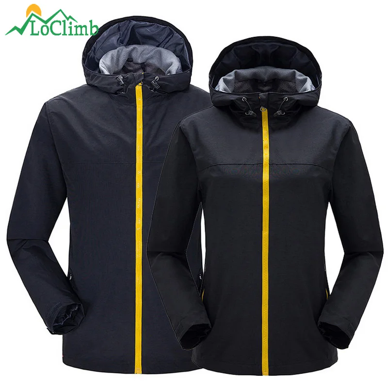 Loclimb الرجال النساء الملابس للماء الرياضة سترات الدراجات الصيد التخييم المشي وتسلق معطف المطر واقية ، AM143