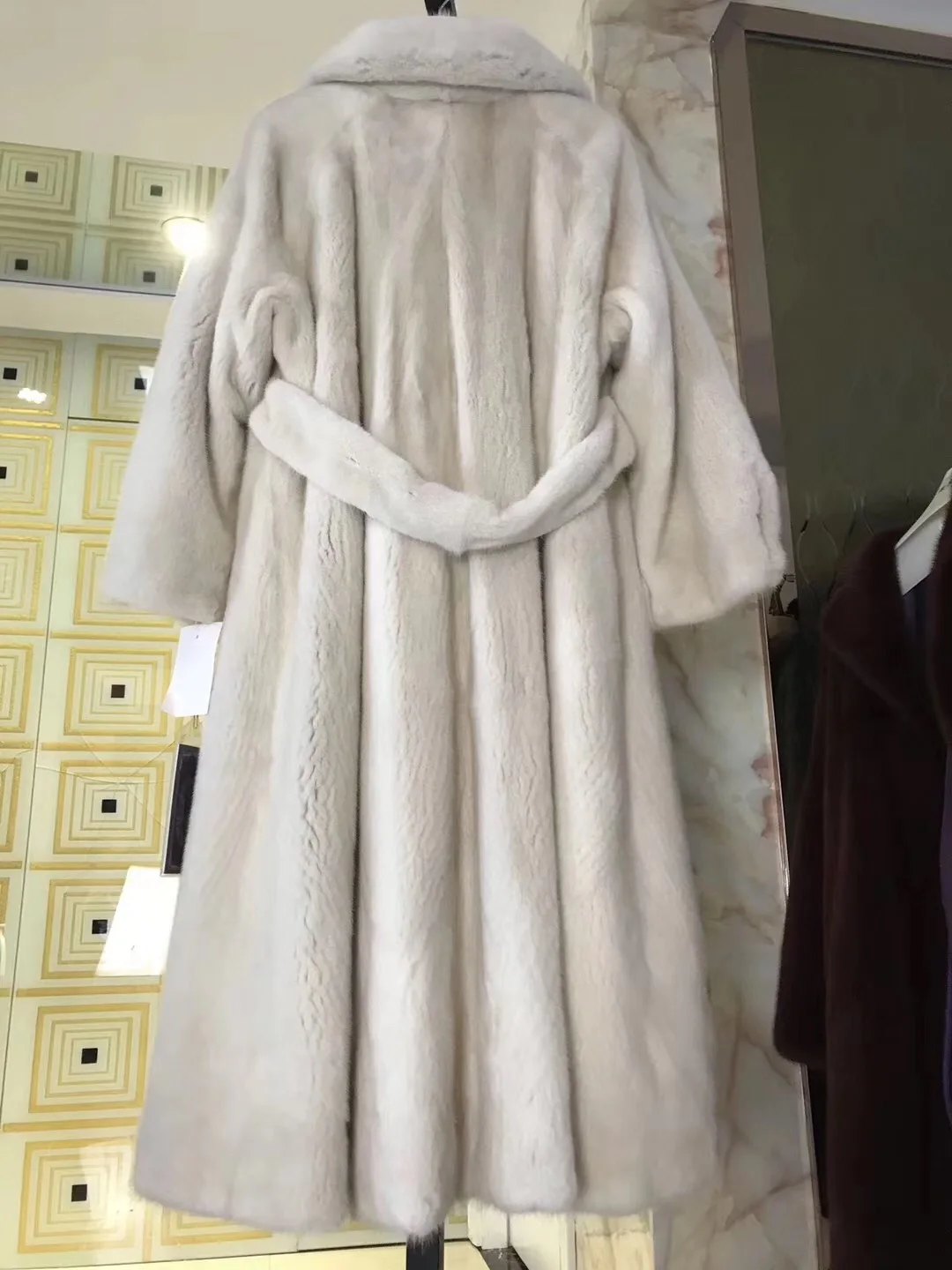 

Natural Real Mink Fur Coat Long Jacket mink coat outwear women