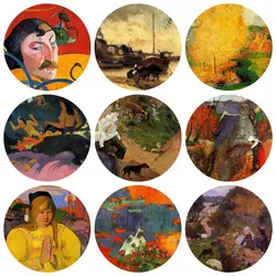 20 шт. 12 ~ 40 мм книги по искусству ist Paul Gauguin Картины Коллекция Bonjour месье Gauguin стекло кабошон DIY ювелирных изделий