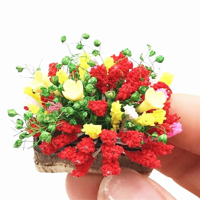 

1:12 Dollhouse Miniature Furniture Flower Potted Clay Garden Scene Landscape