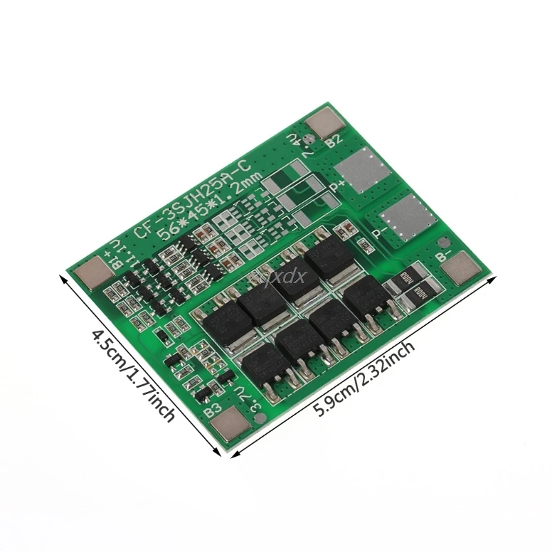 30A 3S Polymer Lithium Battery Charger Protection Board 3 Serial 12V 3pcs 18650 3.7 Li-ion Charging Protect Module 45*56*3.5mm # 30A 3S Polymer Lithium Battery Charger Protection Board 3 Serial 12V 3pcs 18650 3.7 Li-ion Charging Protect Module 45*56*3.5mm #