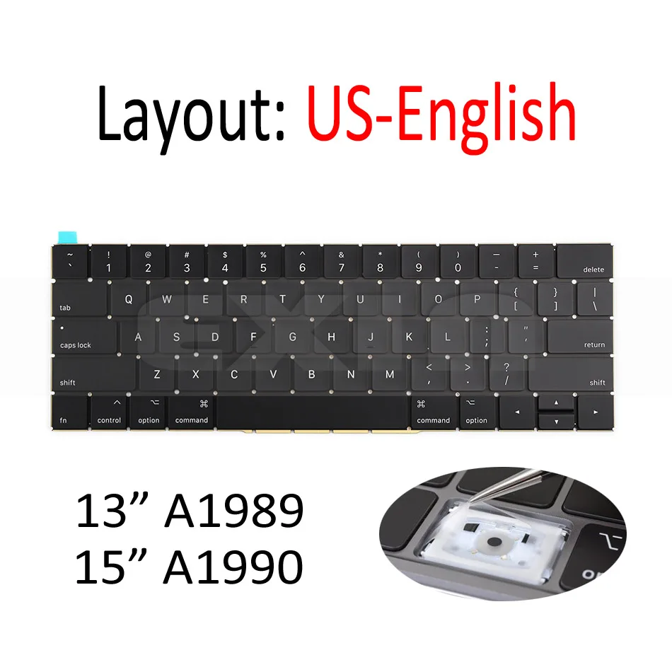 2018 New Original A1989 A1990 Keyboard US UK English for Apple Macbook Pro 13