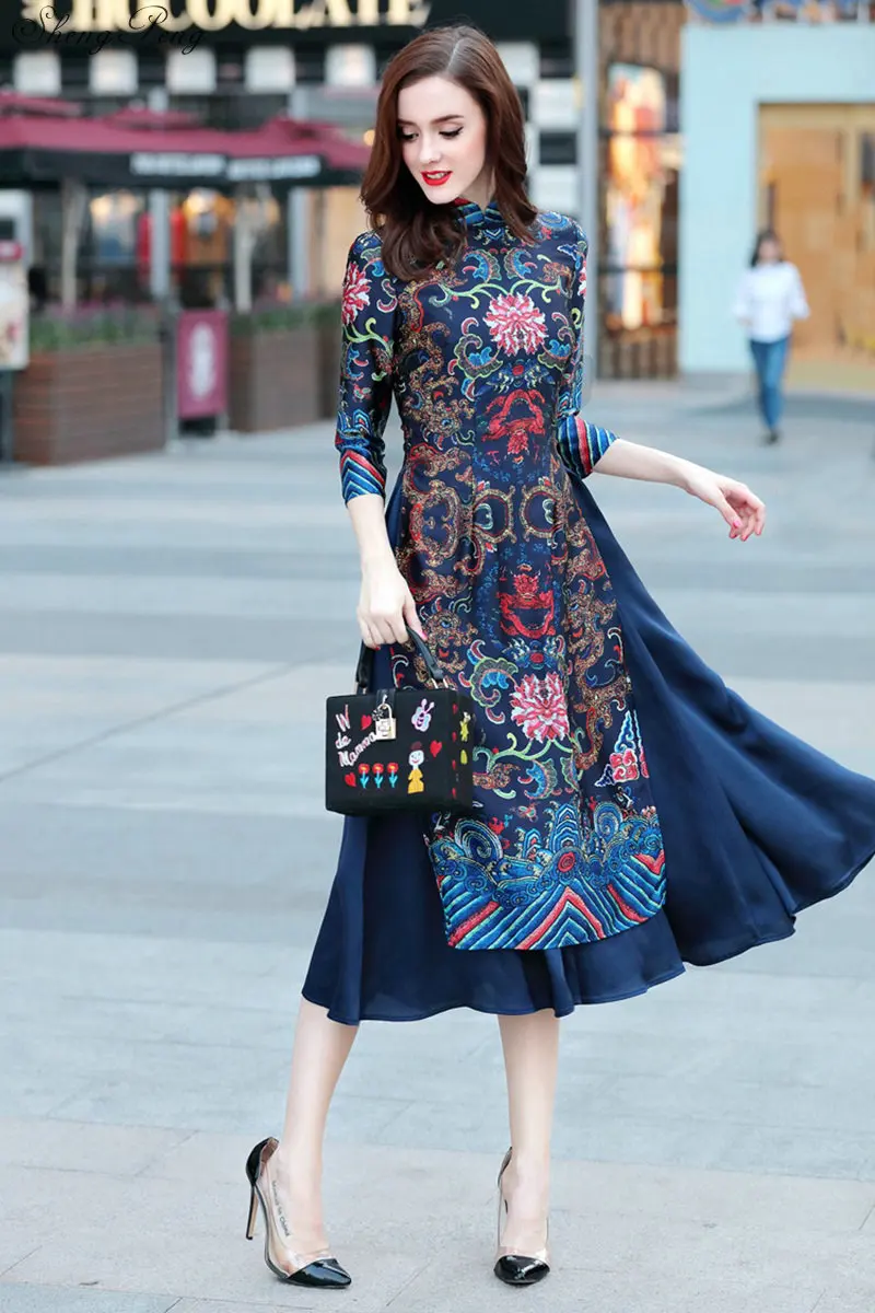 Вьетнамское аозай китайское традиционное платье китайское платье Qipao длинное китайское платье Чонсам халат кружевное платье Q307