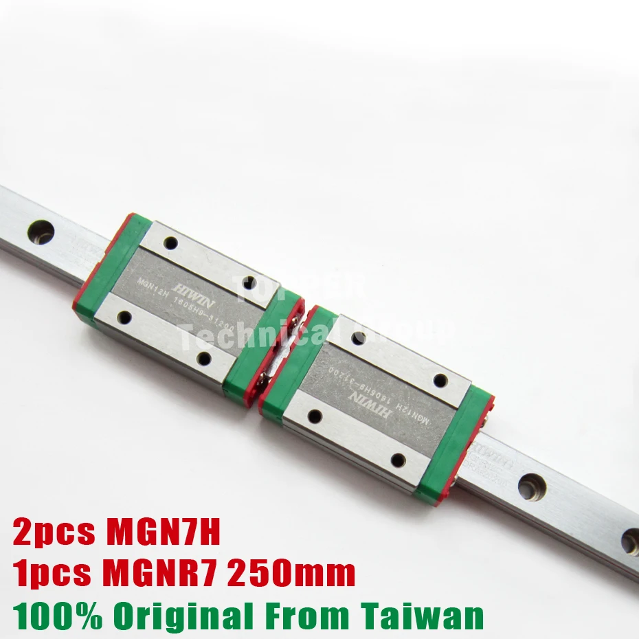 

HIWIN MGN7H mini slider MGN with rail 250mm MGNR7 block for 3d printer High efficiency CNC parts MGN7