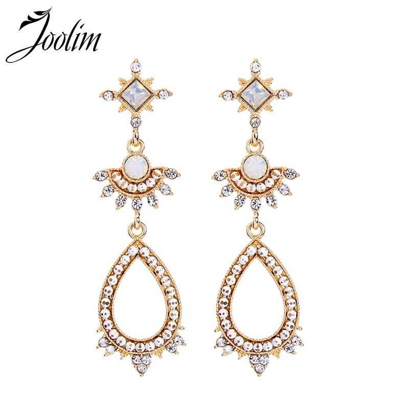 

Joolim Ivory Color Trendy Bead Waterdrop Earring Effortless Chic Earring For Women Wholesale