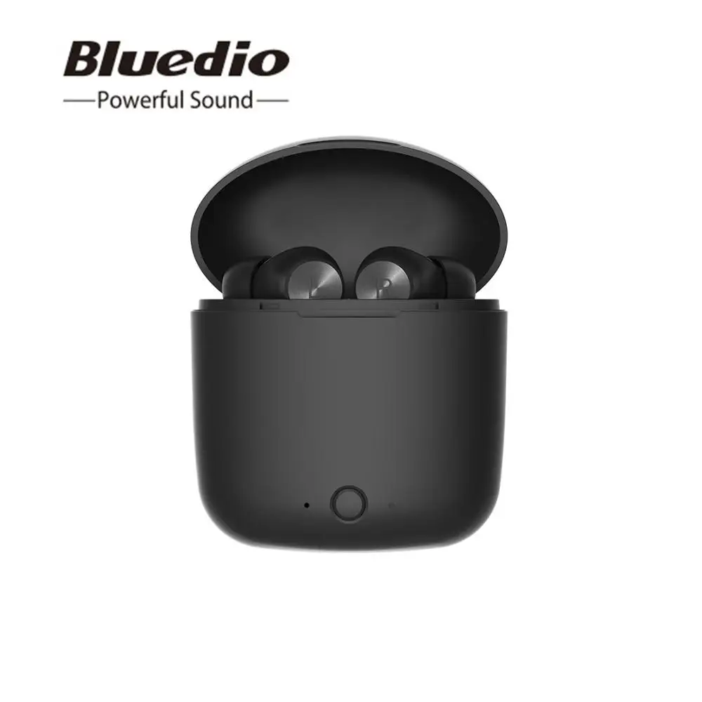 Bluedio Hi Bluetooth наушники стерео спортивные наушники высокое качество с зарядным устройством с микрофоном для телефона и музыки - Цвет: Black