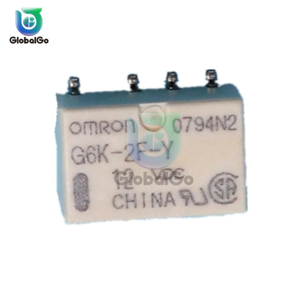 DC 12V SMD G6K-2F-Y реле сигнала для Omron Реле DC 3V 5V 12V 24V DC 8PIN реле - Габаритные размеры: DC 12V