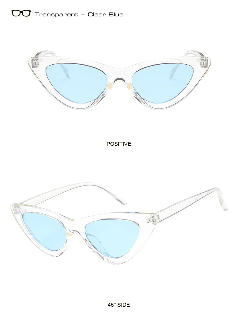 Женские очки для солнца SHAUNA, очки "кошачий глаз" в красной оправе и с затемненными или прозрачными линзами UV400