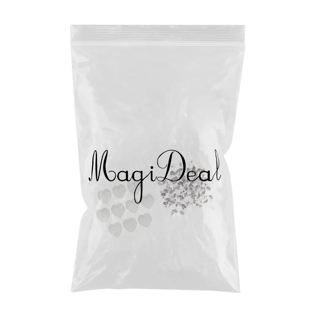 200pcs Pre-waxed Candle Wicks and 10pcs Plastic Clear Heart Tealight Cups Empty Case Container Holder for Candle Making