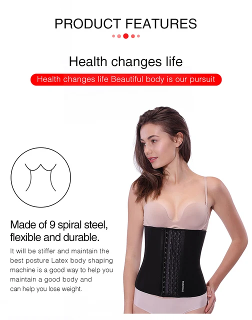 Burvogue Women 25 Steel Bones Waist Trainer Corset Underbust Waist Latex  Corset Slimming Shaper Breathable Corset Belt XXS-3XL - AliExpress