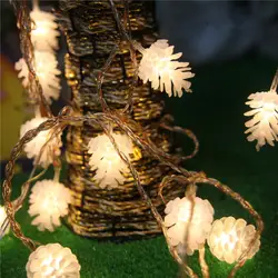 Рождество поставки Рождество дерева кулон сад украшения Ананас светодиодные огни строки мигалками 10 м 38 луковиц