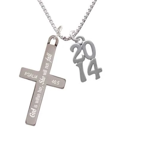 Vertical Year - 2014 - - She will not Fall - Cross Necklace (1)
