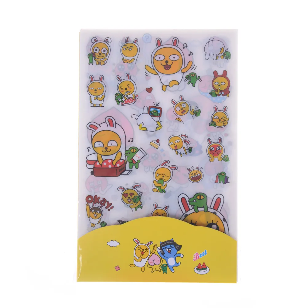 

6pcs PVC Sticker Puppet cocoa Lovely Home Book DIY Birthday Party Decoration Supplies Wall Stickers Kid Friends Gifts