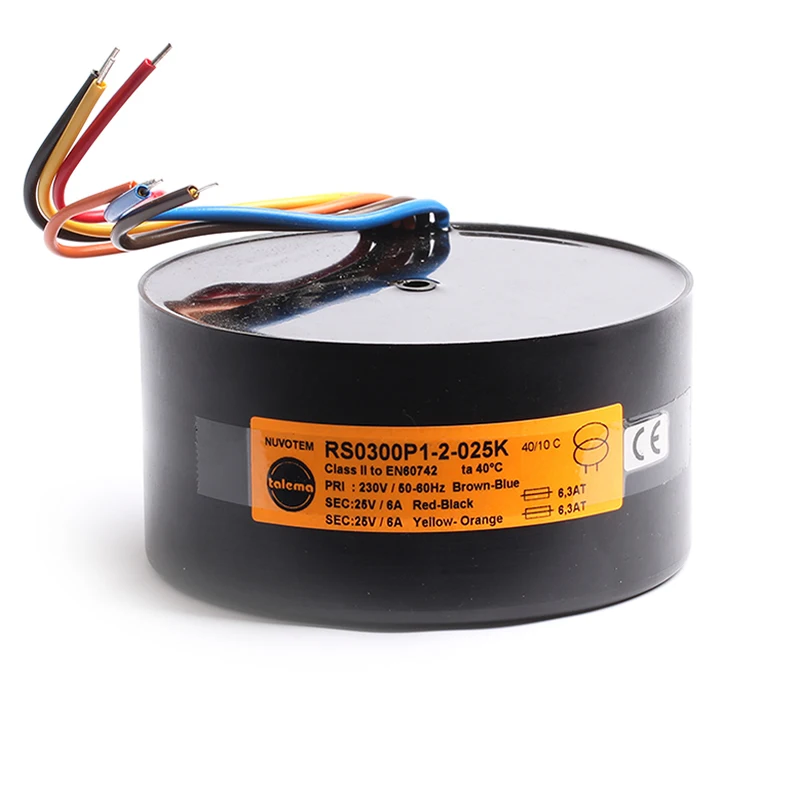 

RS Talema fully sealed shield 300VA double 35V 300W imported toroidal transformer fever ring cattle