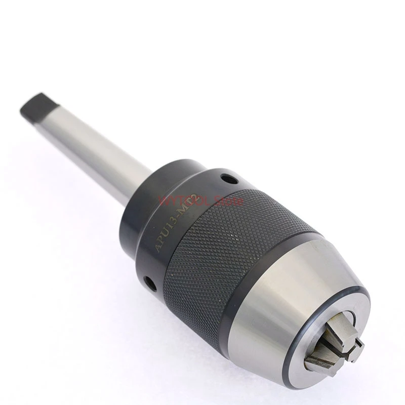 

Flat tail MTA2 APU13 Clamping range 1-13mm/MT2 APU16 1-16 taper keyless drill chuck self-tight for CNC machine center