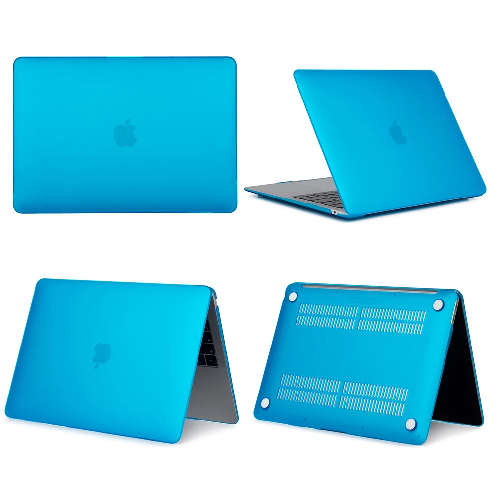 Чехол для ноутбука MacBook Air 13 Pro retina 11 12 13,3 15 touch bar для Macbook New Air 13 A1932+ чехол для клавиатуры - Цвет: Matte Sky Blue