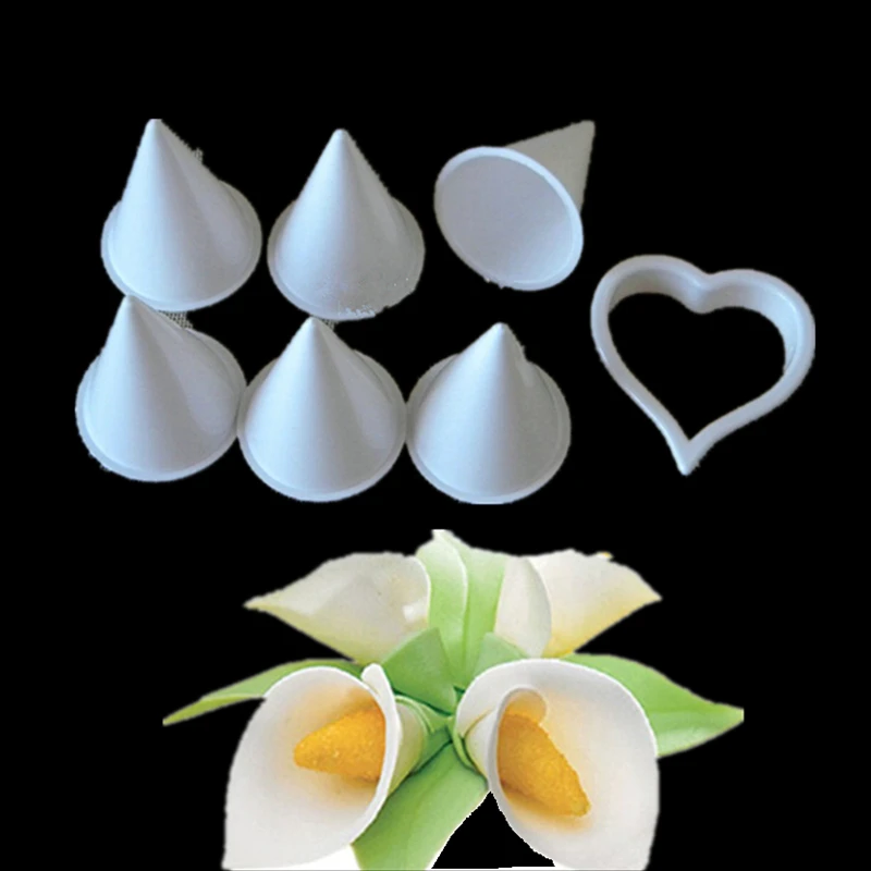 Buy 7PCS/Lot Plastic Flower Petal Calla Lily Former