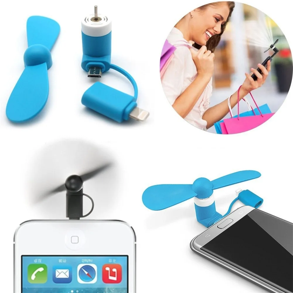 Портативный мини модный 2 в 1 Мини Портативный USB вентилятор электрический воздушный охладитель вентилятор для iPhone samsung