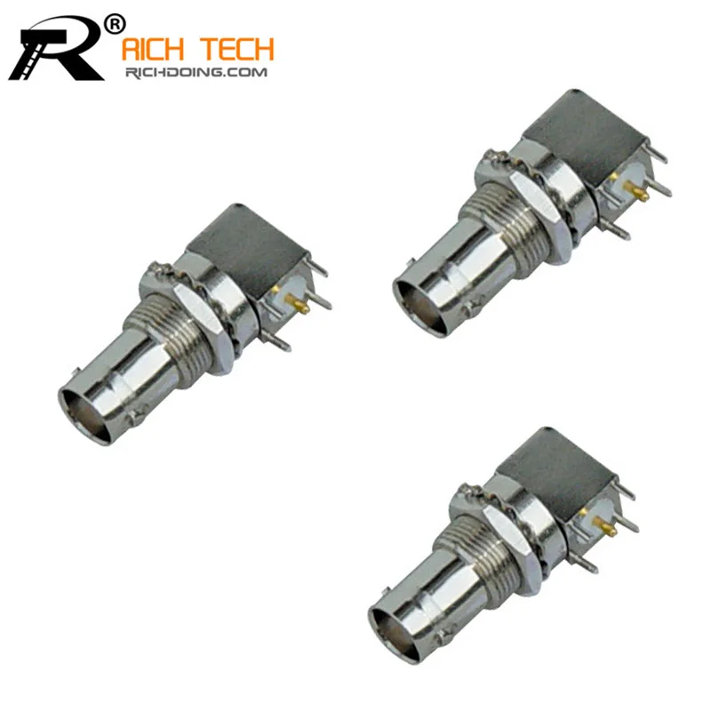 Buy BNC FEMALE RIGHT ANGLE PANEL MOUNT Connector Metal