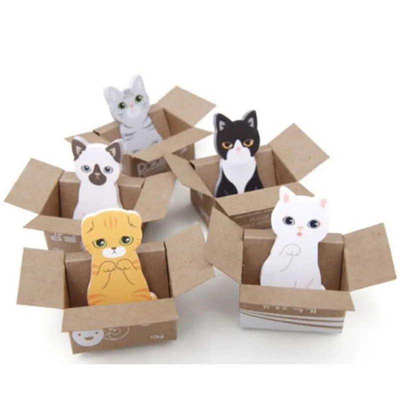 

20 sets/lot Bookmark Mark Tab Memo Sticky Notes Cute Cat Memo Pads Stationery Kid Children Student Lovely Gift Prize Papelaria