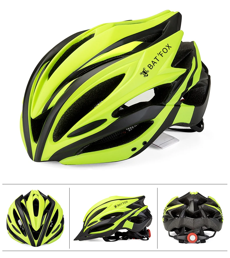 BATFOX MTB велосипедный спортивный шлем безопасности внедорожный супер горный велосипедный шлем для езды на открытом воздухе защитный задний светильник шлем