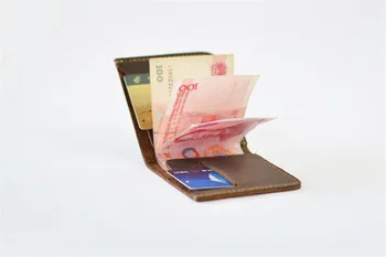 

ALAVCHNV simple handmade leather short section men's wallet original retro first layer cowhide crazy horse leather bag C32