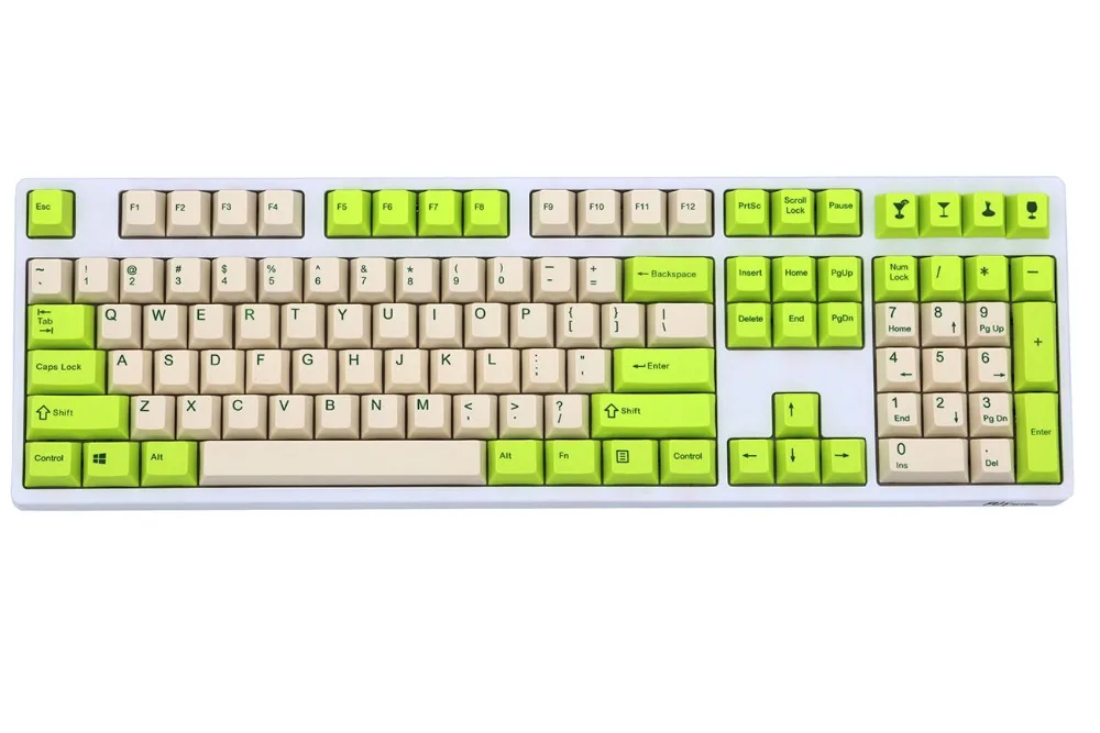 Шампанского keycap 108/137 клавиш PBT Вишневый профиль краситель-сублимированный MX Переключатель для механической клавиатуры keycap только keycap