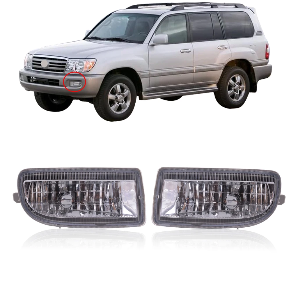 

CAPQX 1Pair For LAND CRUISER 100 LC100 HDJ100 UZJ100 FZJ100 FZJ105 HZJ105 1998 -2007 Fog Lamp Fog Light Driving foglight