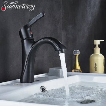 

Black Version Bathroom Basin Faucet Single Handle Faucets Hot and Cold Water Mixer Faucet 2 Handle Available