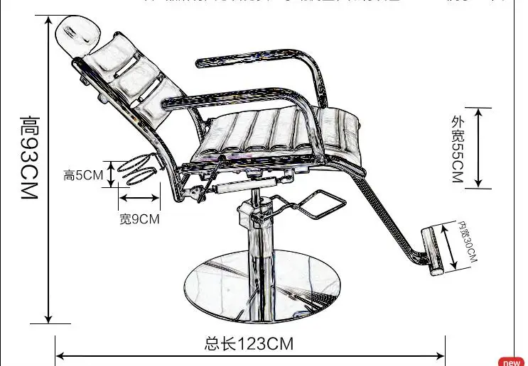 110 стиль парикмахерское кресло Европейский стиль простое парикмахерское кресло 11