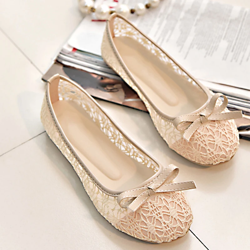 

New Women's Flat Shoes Ballet Flat Shoes 2019 Fashion Non-slip Hollow Sweet Hollow Summer Women's Shoes Casual Shoes