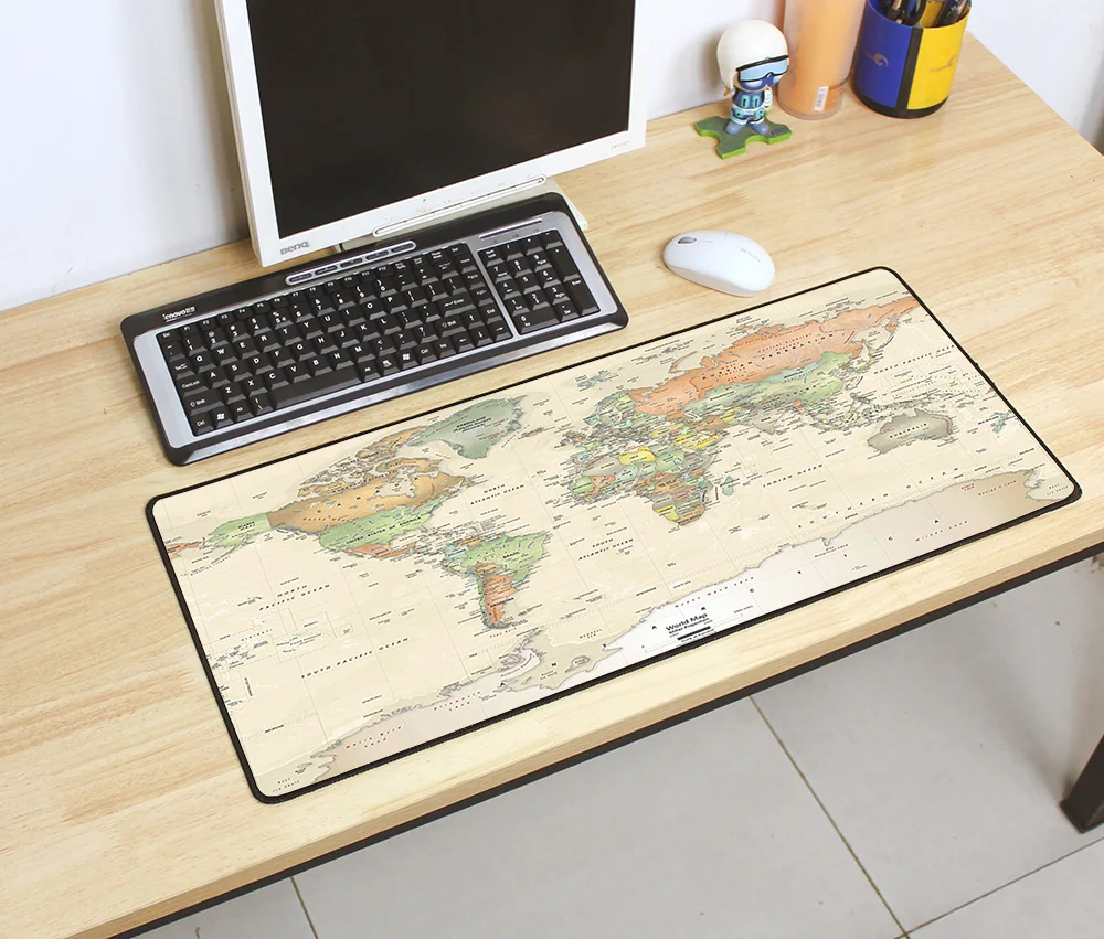 Восхитительный игровой коврик для мыши карта мира 700x300 мм DIY XL большой коврик для мыши геймер с краем блокировки эргономичный гаджет офисные настольные коврики
