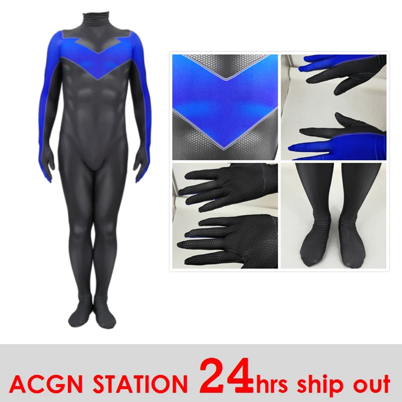 

Adult costumes Night wing Costume for Kid and Men Night wing Cosplay Costume 3D Print Halloween Party Bodysuits Jumpsuits