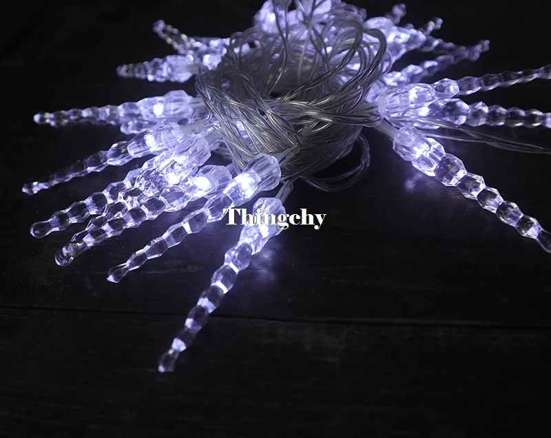 Beste 10 m 50LED crystal Icicle String Licht Nieuwe Jaar Kerst Xmas Wedding Party Led Kerstverlichting voor nieuwjaar garland Hom Decor