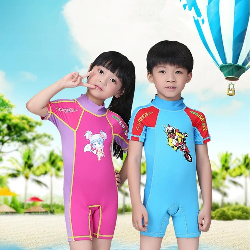 Dive&sail 1.5mm neoprene Kids Wetsuits Snorkeling Short Sleeve Swimming