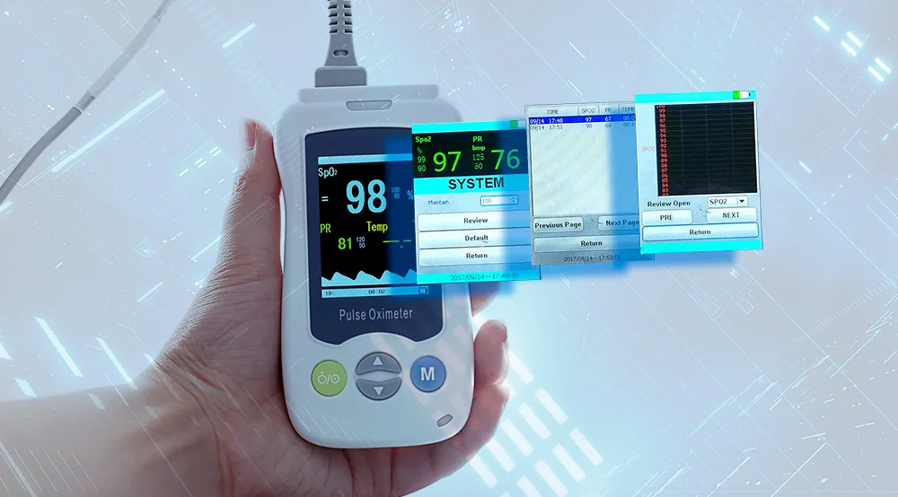 

Free Shipping Handheld Pulse Oximeter Finger with Temperature Probe SPO2 TEMP Monitor Thermometer Oximetro De Pulso