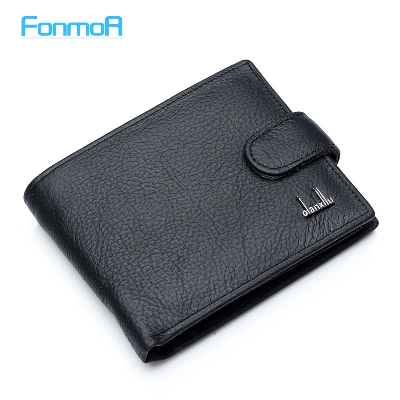 Lowest Price Top quality 2016 New design fashion men casual wallets & Genuine leather hasp wallet coin purse