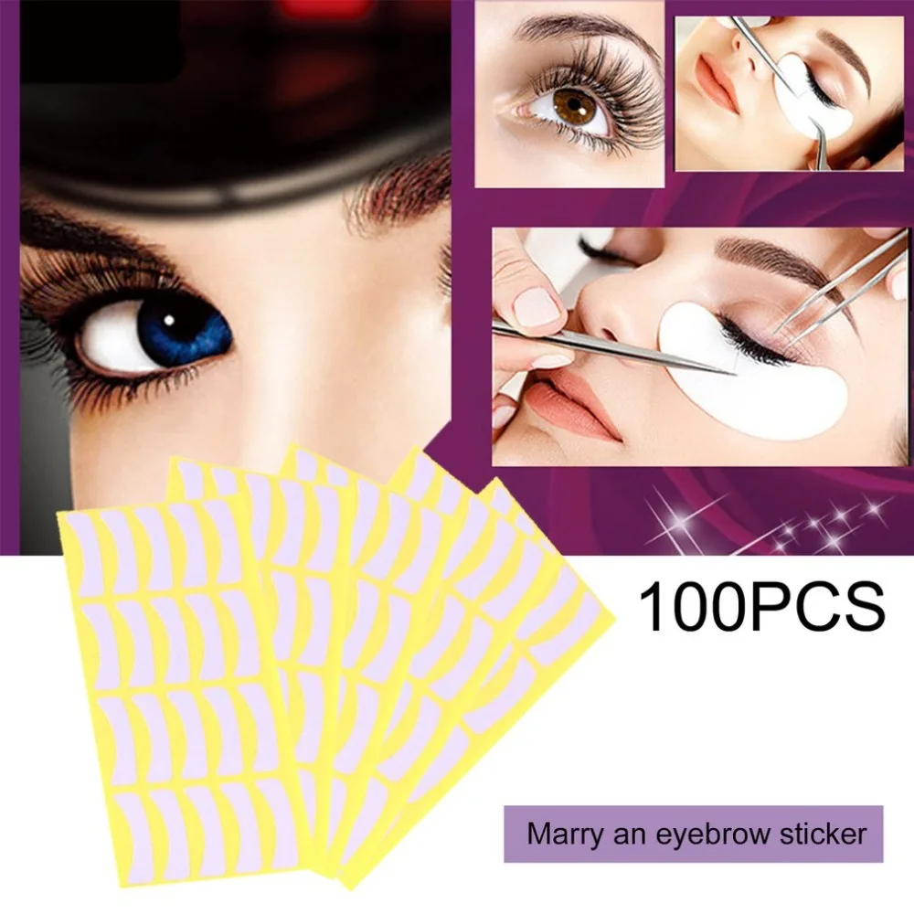 

100Pcs Under Pads Stickers For Eye Lash Paper Patches Tips Sticker Wraps Individual False Eyelashes Extensions Makeup Tool 2020